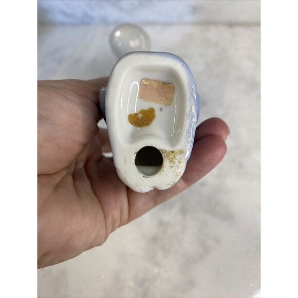 Vintage Pair Praying Children Boy Girl Blue White Porcelain Figurines - Picture 8 of 9